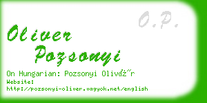 oliver pozsonyi business card